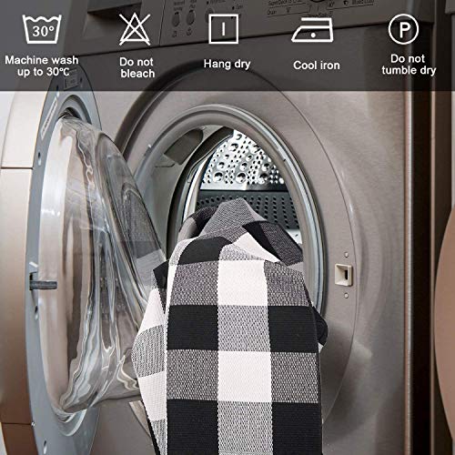 Seeksee Buffalo Plaid Outdoor Fall Rug 24X36 Checkered Area Rug Black And White Runner Rug Washable Fall Doormat Cotton Boho Bedroom Rug For Kitchen Entryway Hallway Front Door Farmhouse Living Room #TOP5