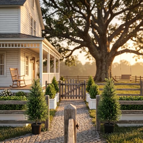 Image of 3FT Artificial Cedar Trees 2 Pack