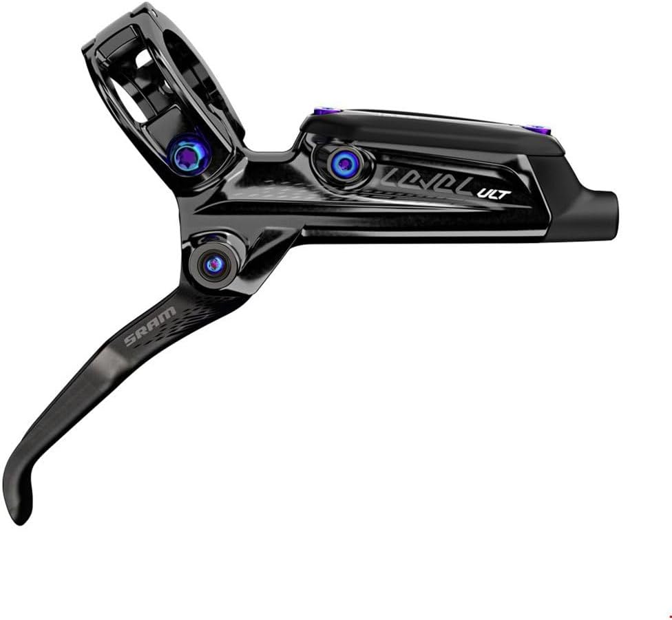 SRAM Level Ultimate Disc Brake and Lever - Front, Hydraulic, Post Mount, Black with Rainbow Hardware, B1