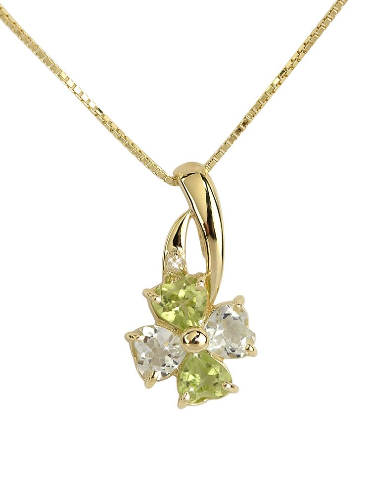 Amazon | [四葉のクローバー] ペリドット アクアマリン ダイヤモンド