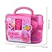 Kids Make Up Kit, Pretend Play Make Up Case and Cosmetic Set, Girls Pretend Play Hair Styling Set Including Hair Dryer Comb Curler Scissors Mirror kit