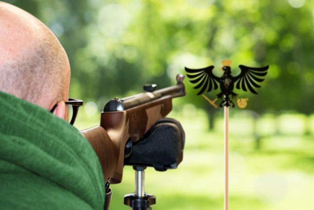 Schützenvogel Fritz aus Holz, Schützenadler für Vogelschiessen mit Luftgewehr, Schützenfest Natur