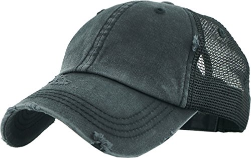 Image of Classic Plain Ponytail Messy High Bun Headwear Adjustable Cotton Trucker Mesh Glitter Hat Baseball Cap