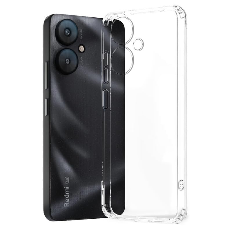 Image of Case Creation New Xiaomi Poco M6 Pro Premium Imported 0.3mm Crystal Clear Totu Silicone Transparent Flexible Soft Corner Protection with TPU Slim Back Case Cover for Poco M6 Pro