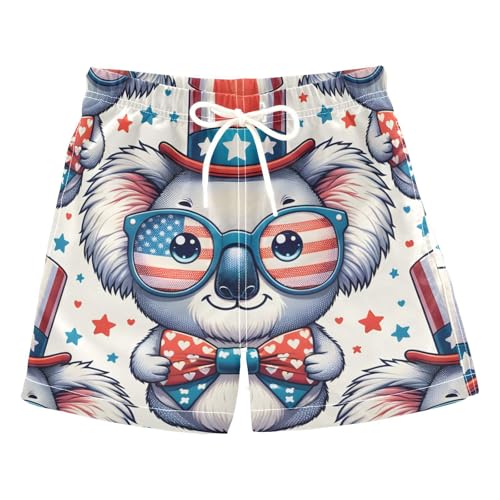 susiyo Boys Swim Trunks Cute Koala Bear Toddler Swim Shorts Quick Dry Beach Board Shorts Little Boy Bathing Suits Swimwear