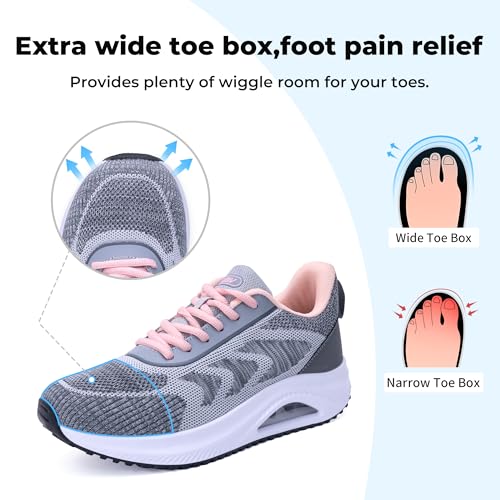 Image of Womens Arch Support Walking Shoes Plantar Fasciitis Orthotic Sneakers for Foot Pain Relief US Size 6-11