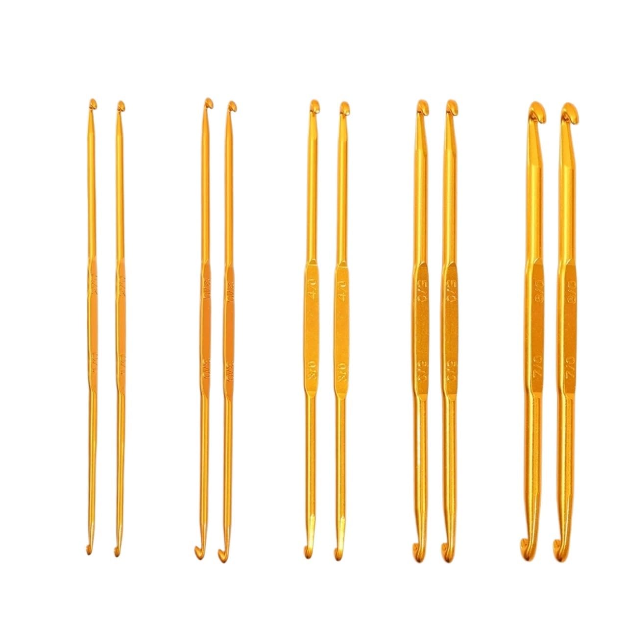 L6NqIAG Crochet Kit Aluminum Alloy Sewing Crochet Hook DIY Yarn Clothing Kniting Needles Tools Crochets Hooks Handmade Weaving Craft(10PCS Set)