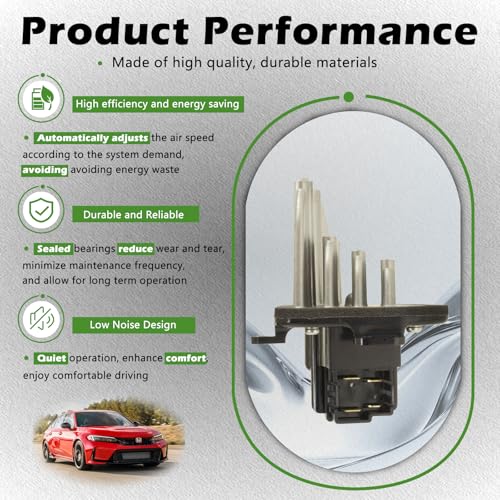Image of Front AC Control Module Temp HVAC Heater Blower Motor Resistor Compatible with Honda 1998-2002 Accord / 1999-2004 Odyssey Replaces RU378 79330S84A41 (98 99 00 01 02 03 04)