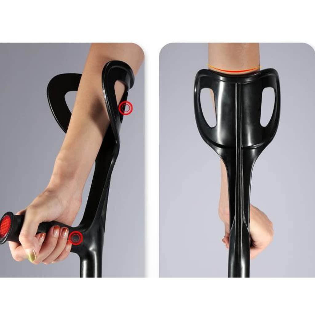 XMING Muletas de Codo Muletas de Brazo Jóvenes Fractura Muletas Dobles Muletas de axila Muletas Plegables Antideslizantes Ayudas for Caminar (Color : Silver, Size : B)
