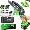 Tietoc mini chainsaw 6 inch with 2 batteries electric saw gifts for men dad husband gardener cool gadgets for men 2025 mens gifts for fathers birthday perfect gifts idea for mothers mom women  urban country home decor
