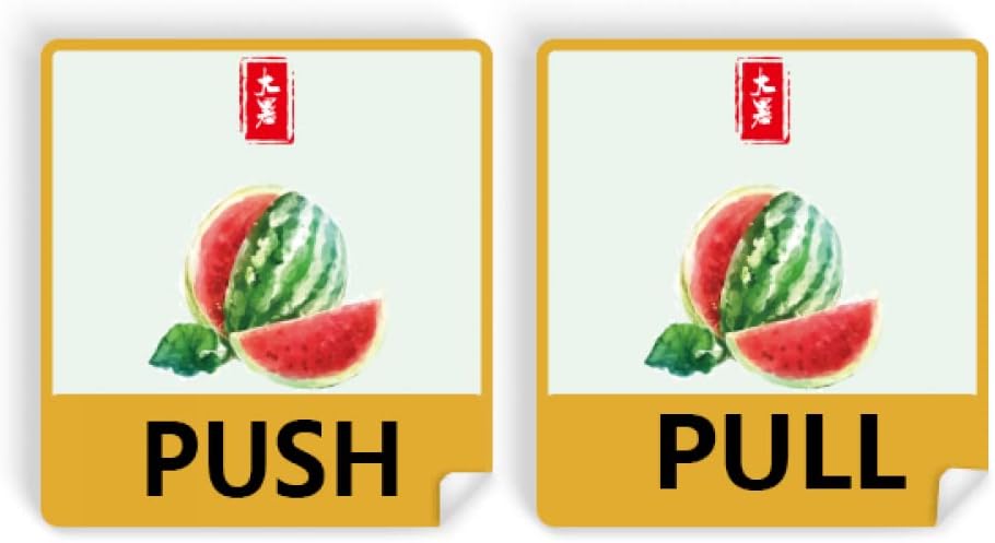 Circlar Great Heat Twenty Four Solar Term Push Pull Door Sign Vinyl Stickers Shop