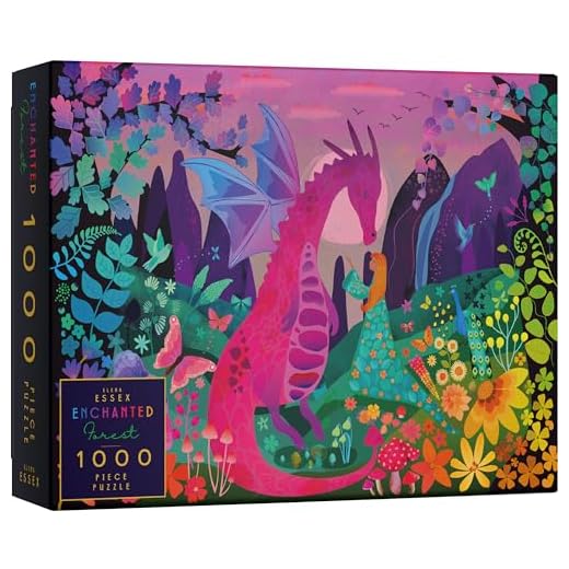 Elena Essex Puzzle para Adultos 1000 - Bosque Encantado | Puzzle de 1000 Piezas para Adultos | Genial Puzzle de fantasía de dragón mágico | tamaño del Puzzle 70x50cm