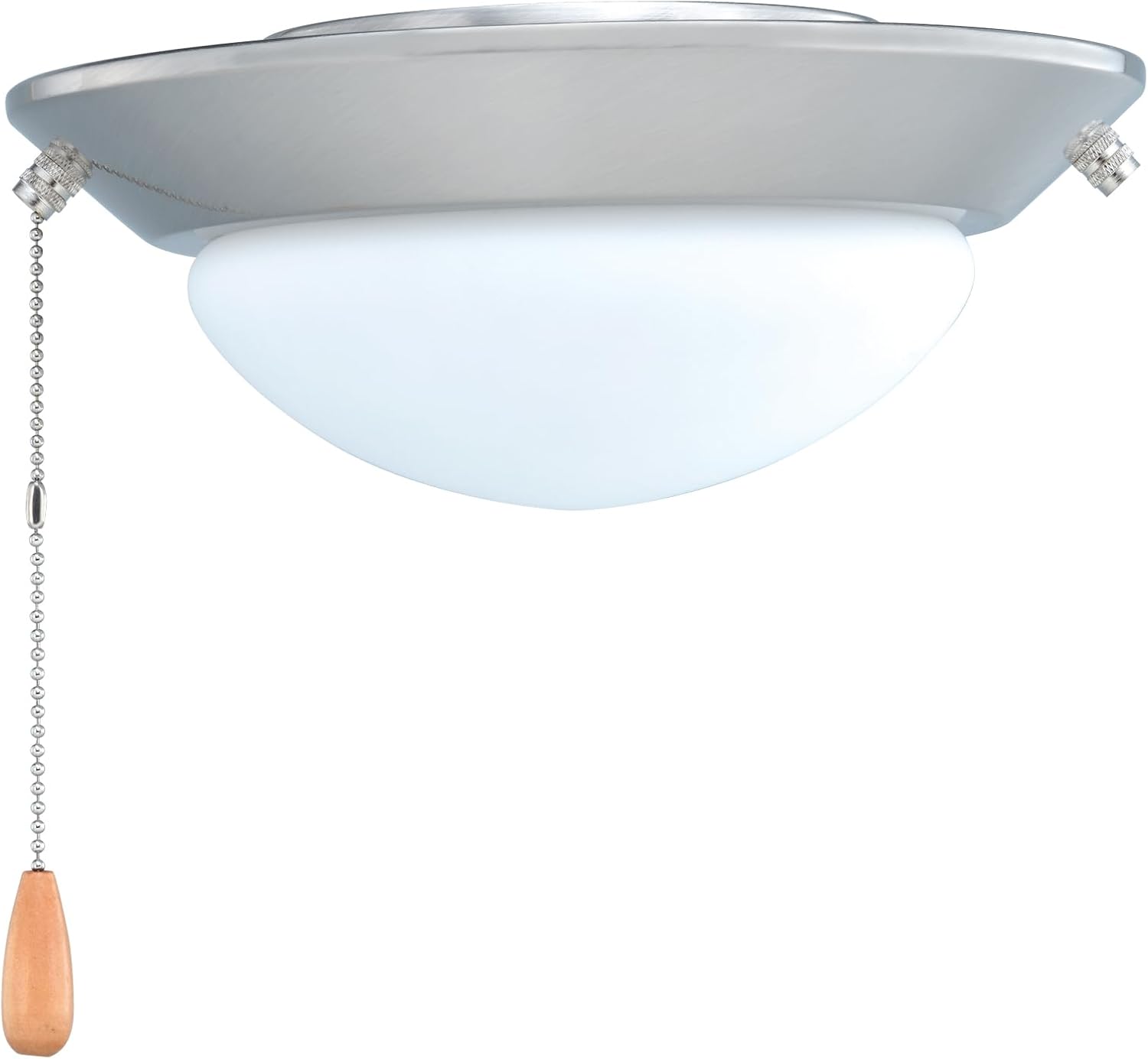 RP Lighting 11-Inch Wide Single Ceiling Fan Light Kit, Brushed Nickel