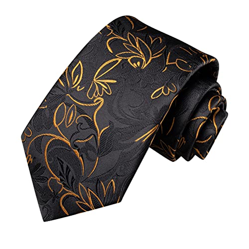 Image of Hi-Tie Men's Tie Sets Silk Paisley Striped Necktie Pocket Square Cuff-links Sets Wedding Business Holiday