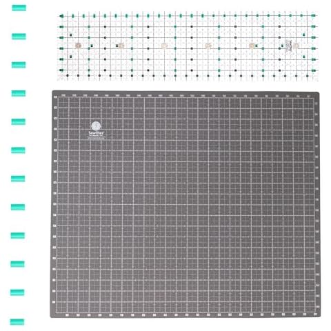 Sew Magnetic Cutting System - 20" x 24" Mat, 6.5" x 24" Ruler, 12 SewTites Boosters (Right-Handed) Cover