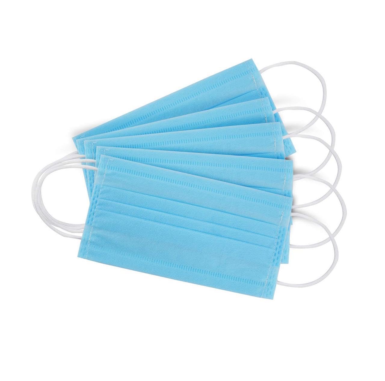 Face Mask Meltblown Pack of 100 | Disposable Protective Masks | 3-Layer Design | Breathable & Comfortable | Non-Woven Fabric | Ideal for Travel, and General Protection