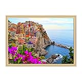 Photo Gallery quadro su tela canvas intelaiato - con cornice - villaggio manarola - cinque terre liguria - 70x100cm - stile contemporaneo legno naturale - (cod.3334) Photo Gallery quadro su tela canvas intelaiato - con cornice - villaggio manarola - cinque terre liguria - 70x100cm - stile contemporaneo legno naturale - (cod.3334)