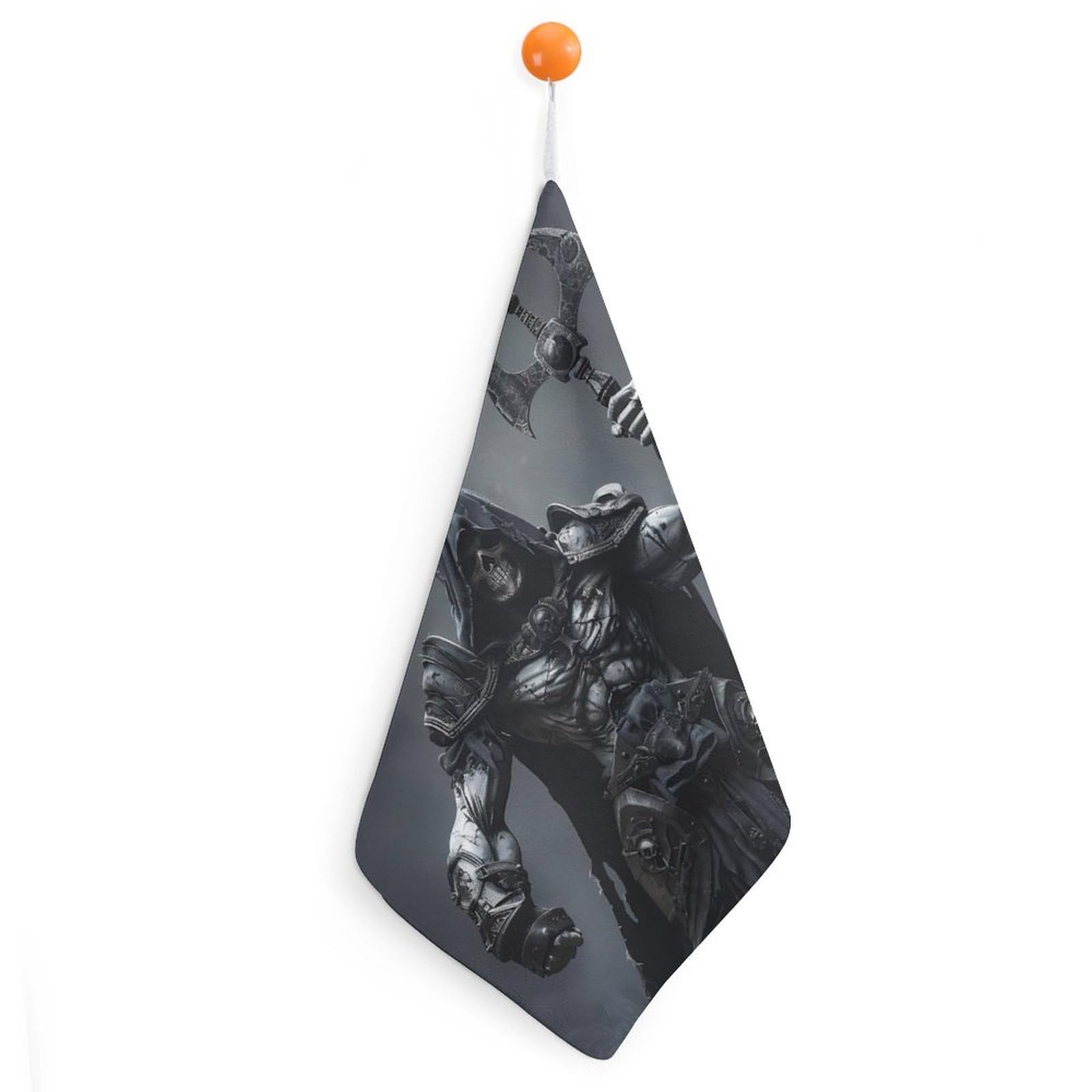 TXFBTRFSA Gothic Skulls Grim Reaper Hand Towels with Hanging Loop Kitchen Towel Handkerchiefs Cleaning Cloths