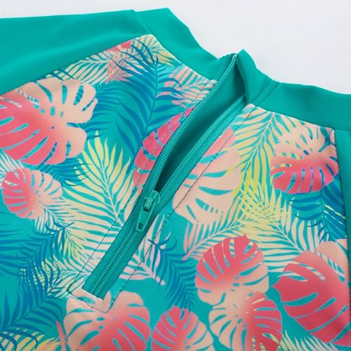 Image of GRACE KARIN Girls Long Sleeve Swimsuit Mermaid Bathing Suit Rash Guard Swimwear 4 Piece Size 5-12