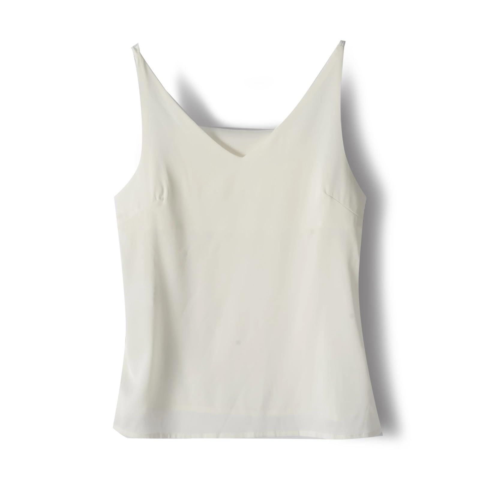 Camisola SóLida BáSica Chaleco Informal for Mujer de satén elástico Seda Morera Natural, versátil, con Cuello en V y Color Liso para Niña Camisola