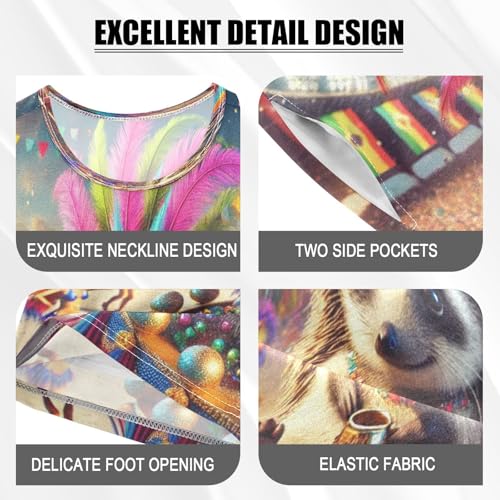 Purple Mardi Hedgehog Cute Pajama Set Short Sleeve Pajamas Shorts Sets Cotton Soft Loungewear Sleepwear 5Y4