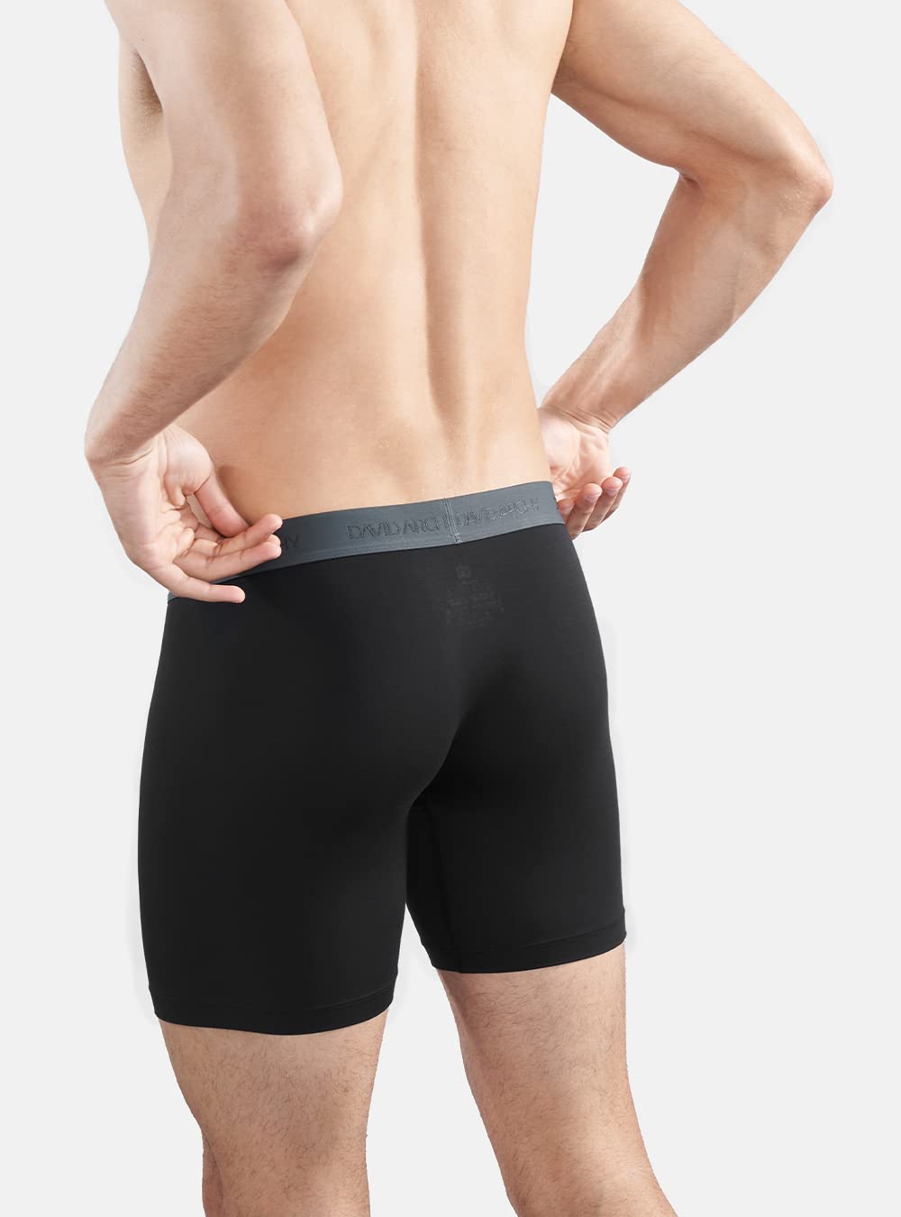DAVID ARCHY Herren Boxershorts Mehrfachpack, Stretcken Klassischer Retroshorts, Unterhosen Männer, Bambus Unterwäsche Seidig Glatt Feuchtigkeitsableitend 3D-Beutel Boxer Shorts for Men