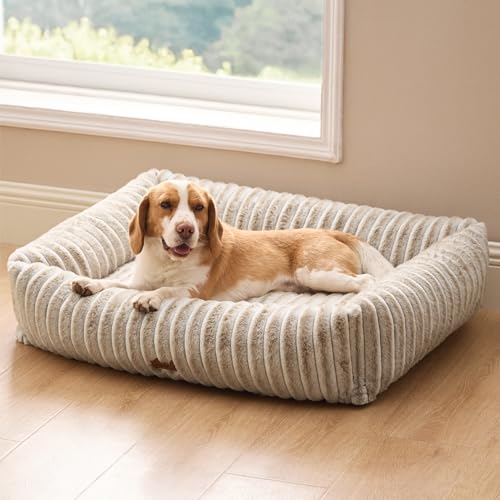 Image of Bedsure ComfyFleece Cute Dog Beds Large Sized Dog Washable,36in Amphora