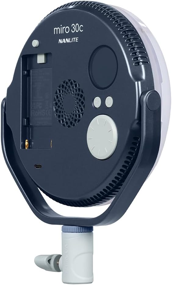 Nanlite miro 30c RGB Round LED Light Panel (Miro 30C Midnight Blue)