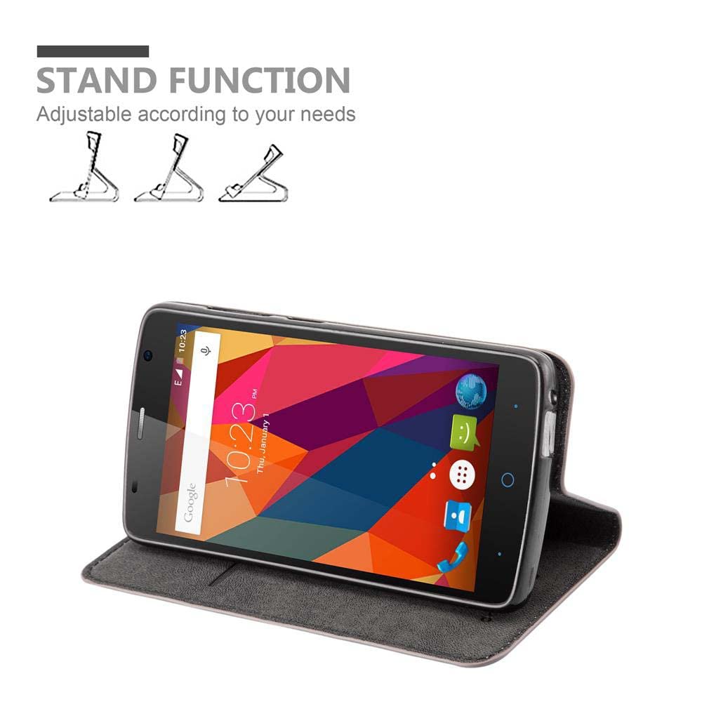 Cadorabo Custodia Libro Per ZTE Blade L5 Plus, Con Portafoglio E Vani Carte, Chiusura Magnetica, Colore Bruno Café