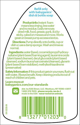 Babyganics-Foaming-Dish-Bottle-Soap-for-Travel-Fragrance-Free-Packaging-May-Vary-338-Fl-Oz-Pack-of-3