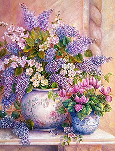 Peinture au diamant 5D fleurs kit anti-stress pour adultes cherchant calme et concentration