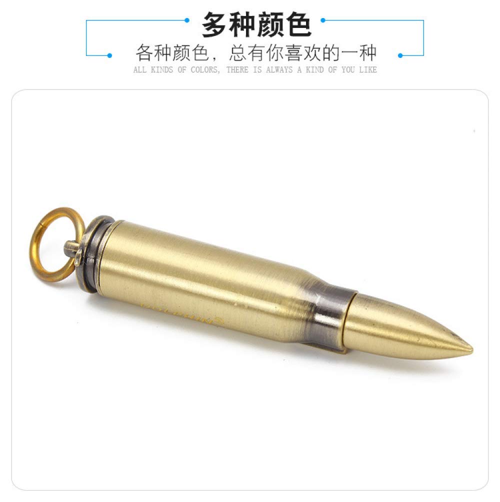 Bullet touriste sans Fin Essence Porte-clés Briquet Match étanche Gratuit Allume-feu Silex pour Outil de Survie Briquet Permanent