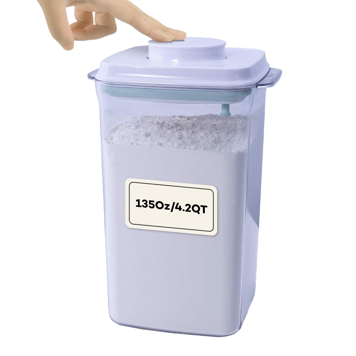 iChewie - BopTop (1 Pezzo - per 2,​5kg Farina) Contenitore Ermetico per Alimenti - Contenitore Meccanico per Sigilli in Silicone - Impilabile Senza BPA - 4000ml