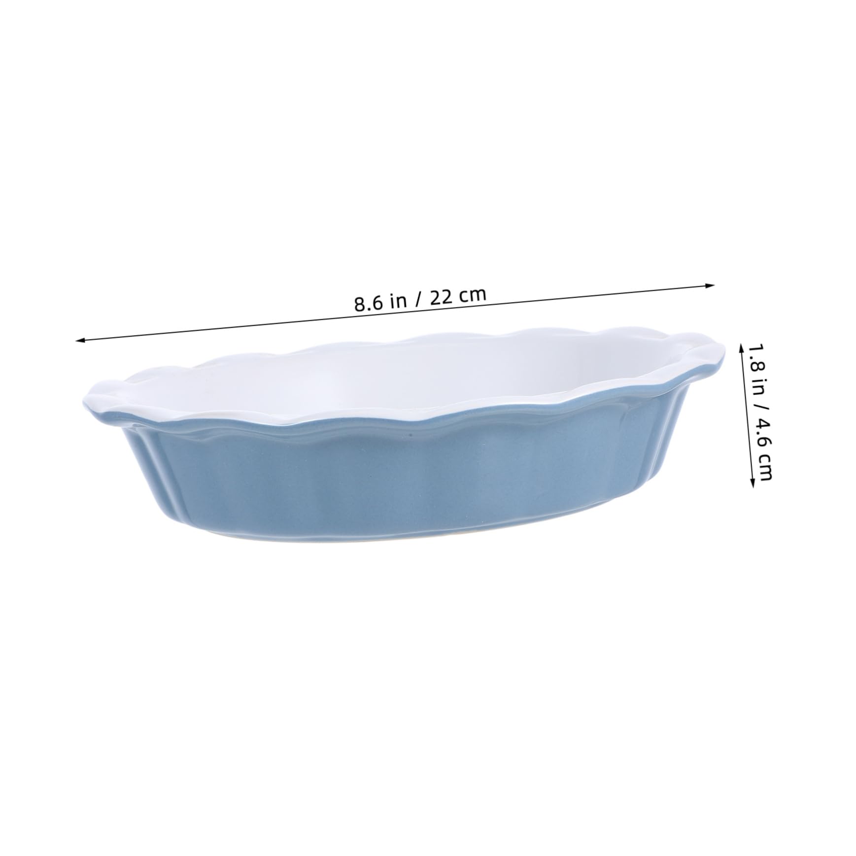 Moule à Tarte Rond en Céramique, Plat de Cuisson Profond, 1 Pièce