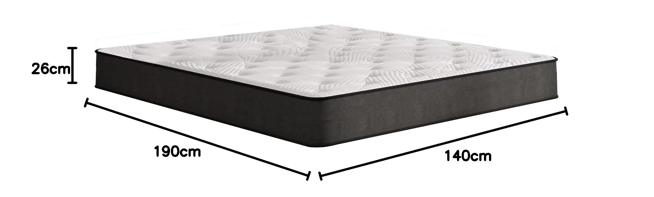 IZTOSS Matelas 140x190cm Épaisseur 25cm | Mousse Mi-Ferme | Housse Polyester | Livraison France