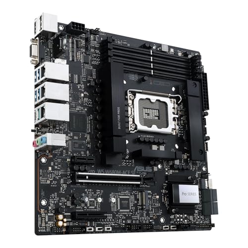 PRO WS W680M-ACE SE Scheda madre Intel Micro ATX, DDR5 LGA 1700, 8 SATA 6Gb/s, 2 slot M.2, 2 Ethernet Intel 1Gb/s, DisplayPort, HDMI, USB 3.2 Gen 2 e Type-C - Scheda madre - Immagine 1