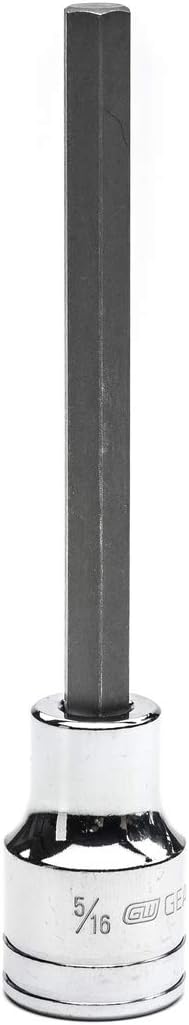 GEARWRENCH 1/2" Drive Long Length Hex Bit Socket, 5/16" - 82565