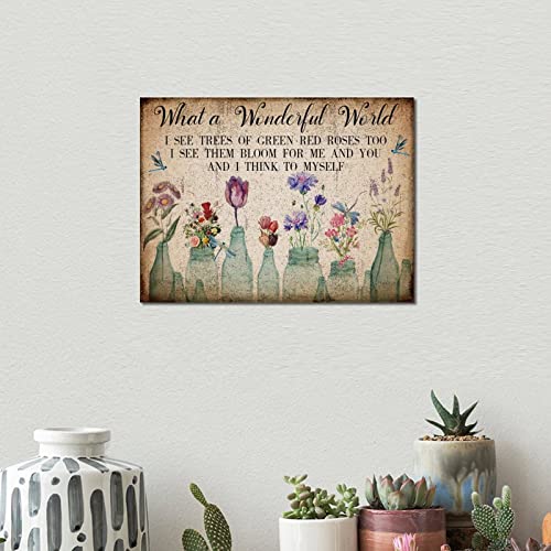 Plaque murale bois vintage libellule et tulipe rose