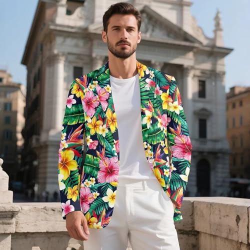 Men's Casual Blazer Sport Coats Lightweight One Button Suit Jacket for Travel Business S-5XL2