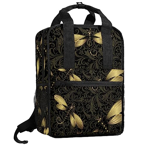 Sac à dos fille et garçon motif libellule mignon pour l'école et sorties