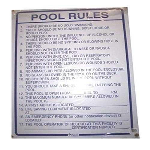 Cartel reglas piscina South Carolina 24x36 pulg miniatura 1