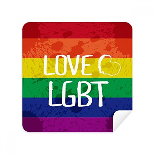 Chiffon lunettes cœur LGBT d'encre anti-traces pour écran de téléphone portable