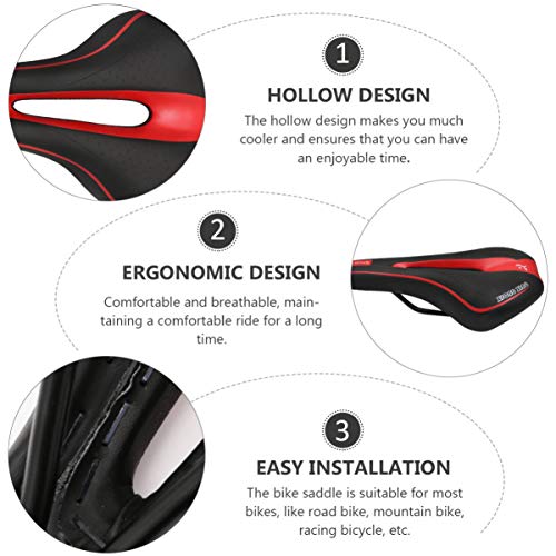 ABOOFAN Conforto Do Assento de Bicicleta Respirável Projeto À Prova de Choque Da Bicicleta Sela Da B