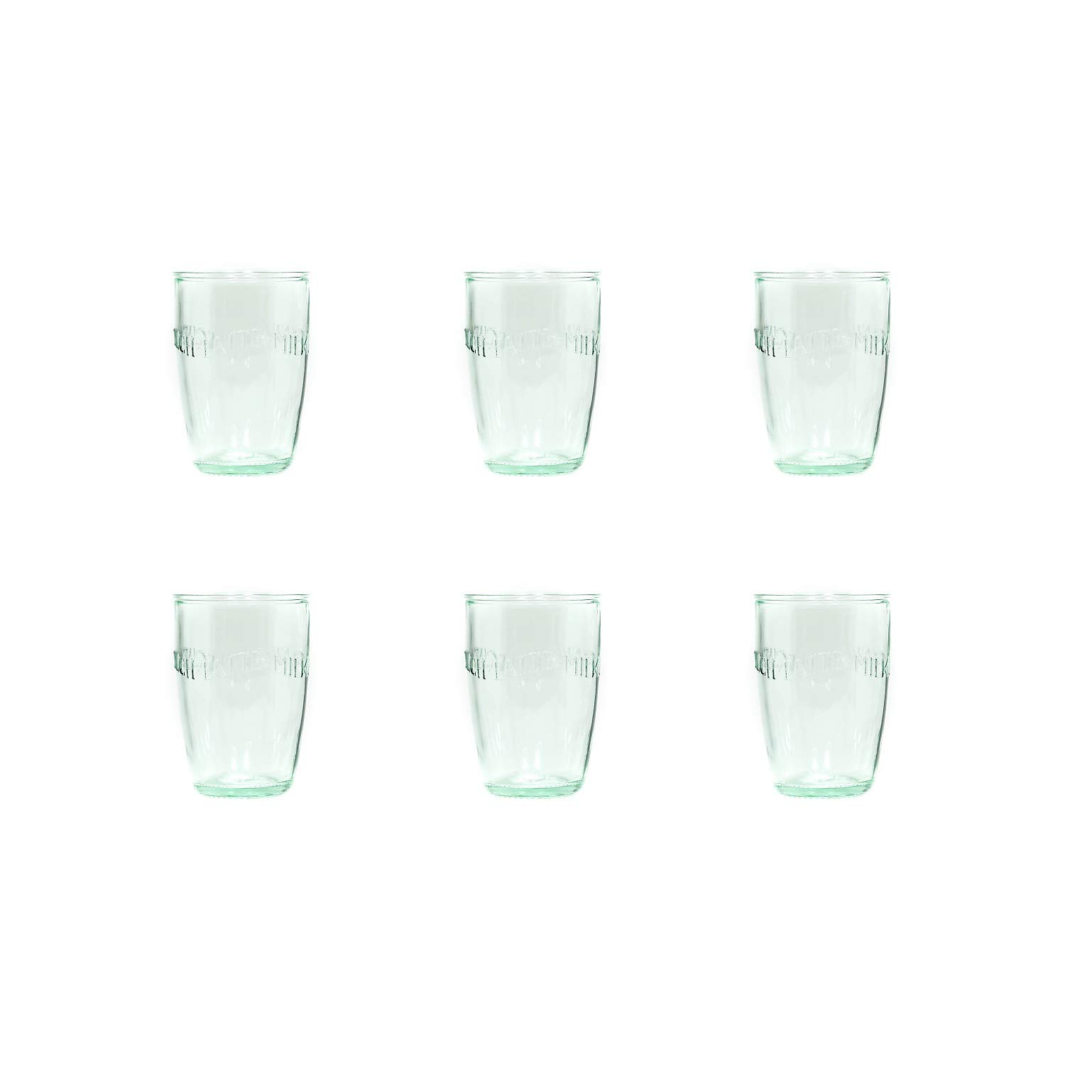 Sponsored Ad - Italian Recycled Green Euro Milk Glass, 13oz, Set of 6