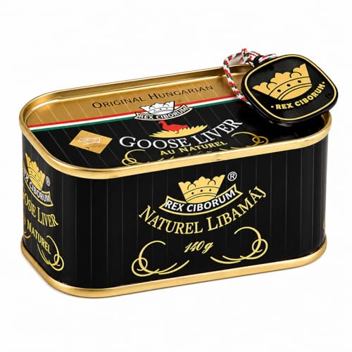 Rex Ciborum Goose Liver Foie Gras au Naturel 140 g Premium French Gourmet Delicacy | Ready to Eat Luxury Appetizer for Fine Dining