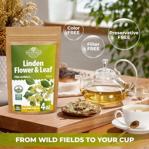 Image of 4 oz Linden Tea Dried Linden Flower Tea Blossom Herbal (Tilia Cordata) - 113g Herb Lipa Tila