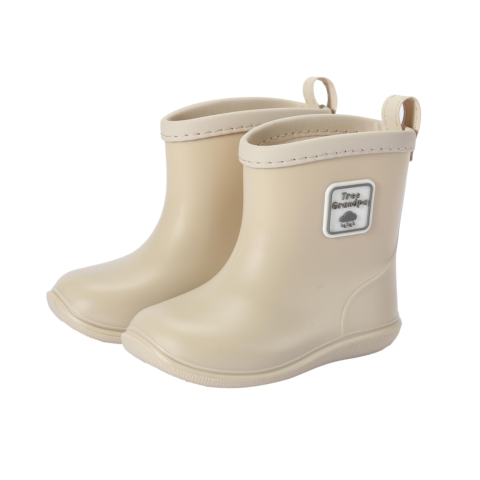 Tree Grandpa Toddler Rain Boots Baby Kids Easy-on Rain shoes Children Waterproof Shoes for Boys Girls(1-6 Years)