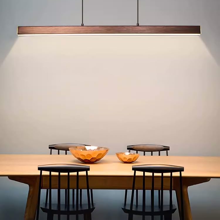 Lámpara lineal LED regulable para eliminar sombras en isla cocina