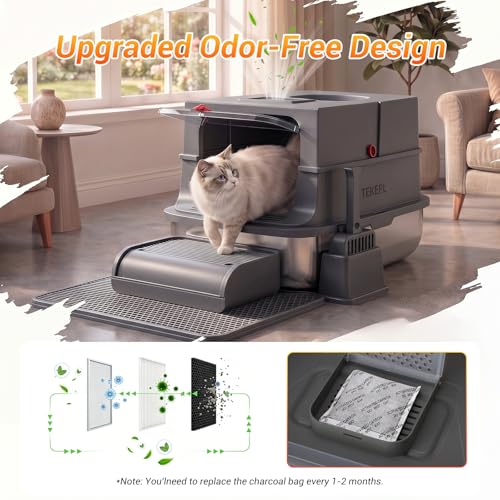 Arenero para Gatos Acero Inoxidable con Tapa XL miniatura 6