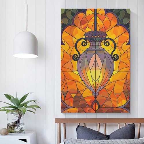 Sublimer un mur vide avec la toile lanterne fleurie sinyumoney - 5